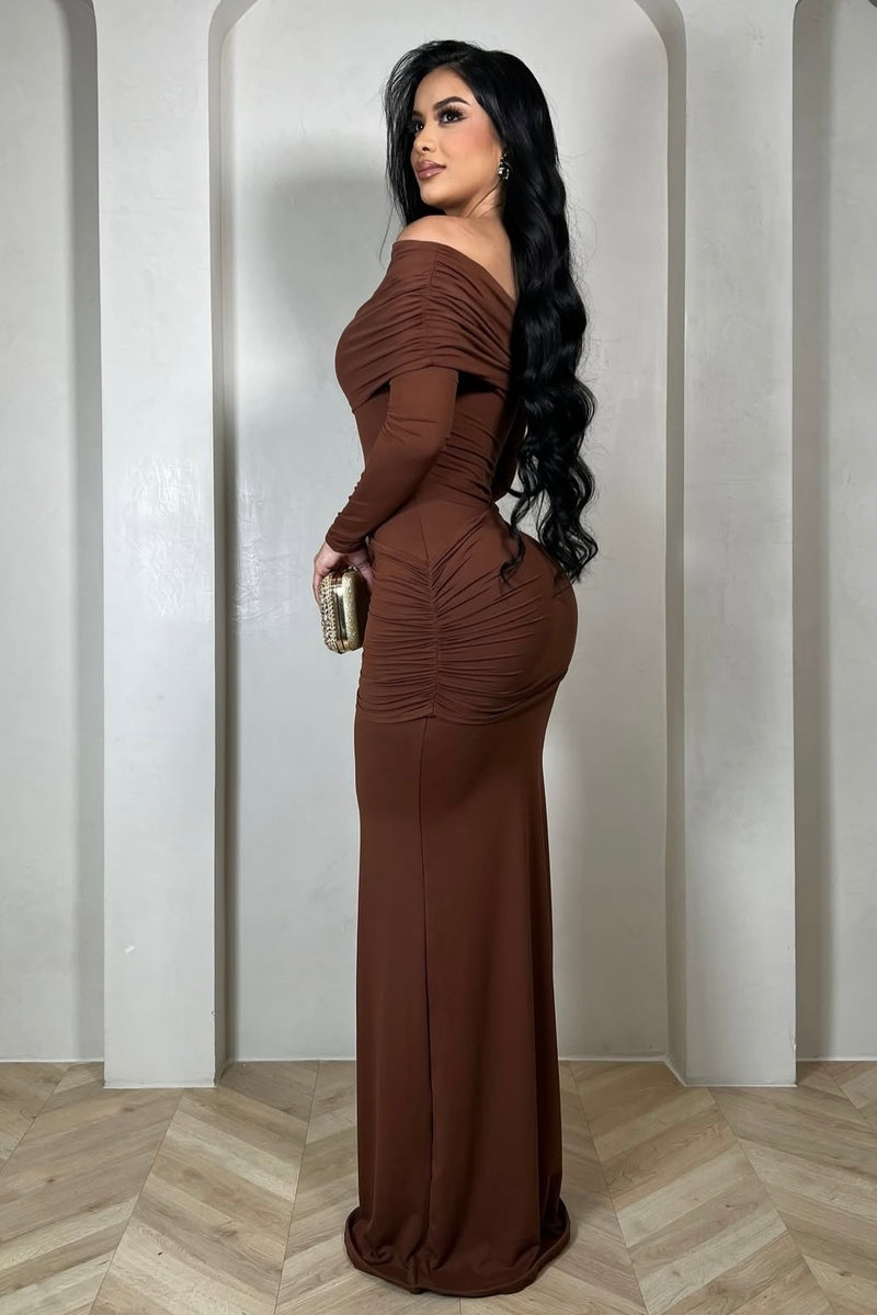 MAXI VESTIDO VALENTINA CAFE SIRENA