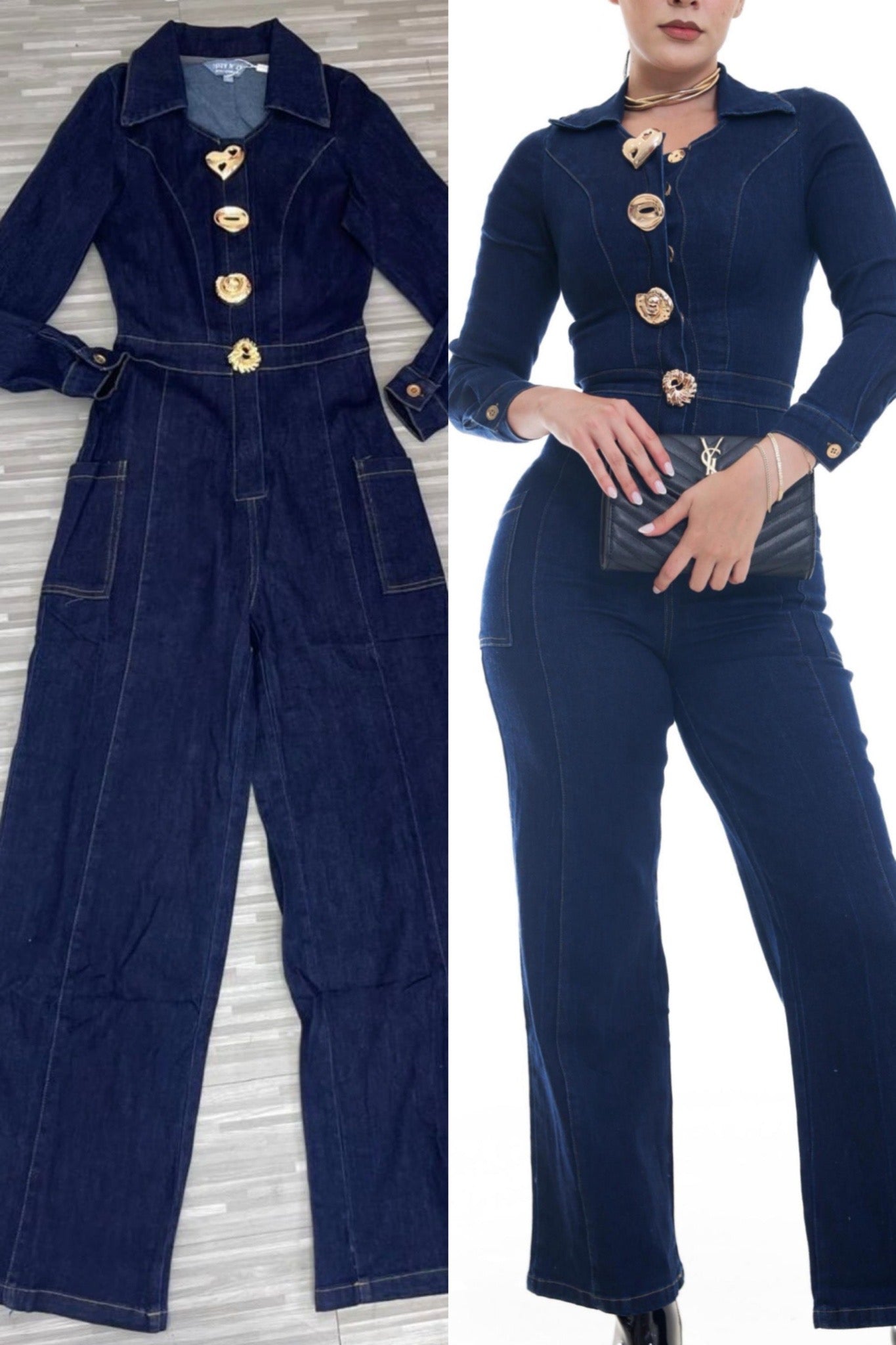 JUMPSUIT DIJES BOTONES MEZCLILLA
