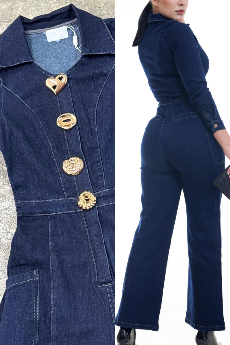 JUMPSUIT DIJES BOTONES MEZCLILLA
