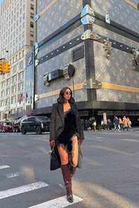 BLUSON LENCERO NEGRO TERCIOPELO