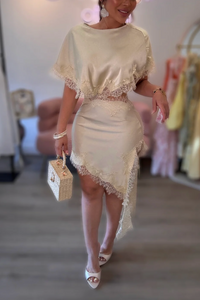 VESTIDO LENCERO MANGA NUDE