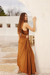 MAXI VESTIDO SERENA BRONCE PLISADO