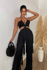 JUMPSUIT PALAZZO HEAVEN BARBILLAS NEGRO