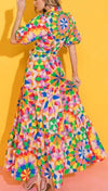 MAXI VESTIDO CAROLINA GEOMETRICO MULTICOLOR