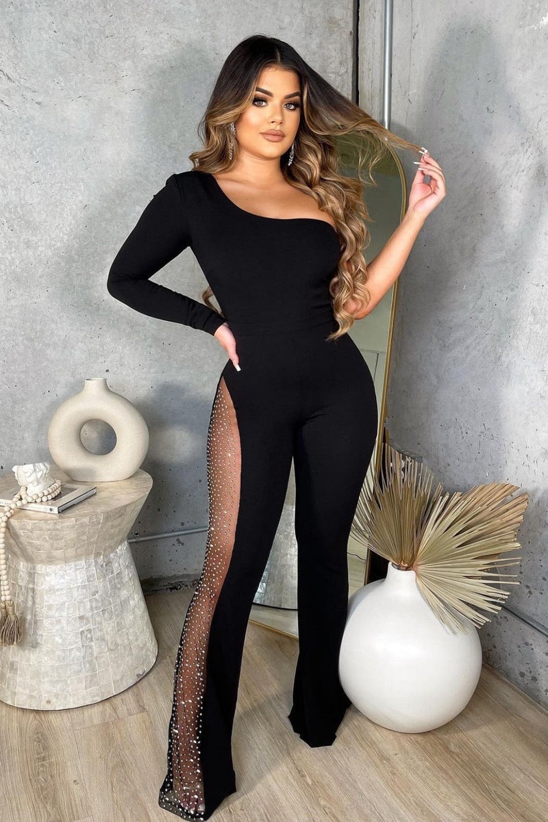 JUMPSUIT GAMMA CRISTALES NEGRO