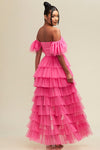 MAXI VESTIDO TUL GISELLE ROSA