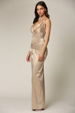 MAXI VESTIDO HERA GOLD SATIN