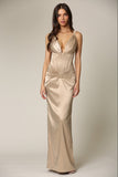 MAXI VESTIDO HERA GOLD SATIN