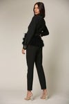 SET-TRAJE PLUMAS NEGRO BLAZZER