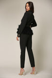 SET-TRAJE PLUMAS NEGRO BLAZZER
