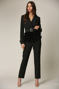 SET-TRAJE PLUMAS NEGRO BLAZZER