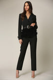 SET-TRAJE PLUMAS NEGRO BLAZZER