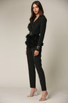 SET-TRAJE PLUMAS NEGRO BLAZZER