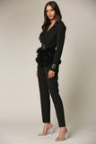 SET-TRAJE PLUMAS NEGRO BLAZZER