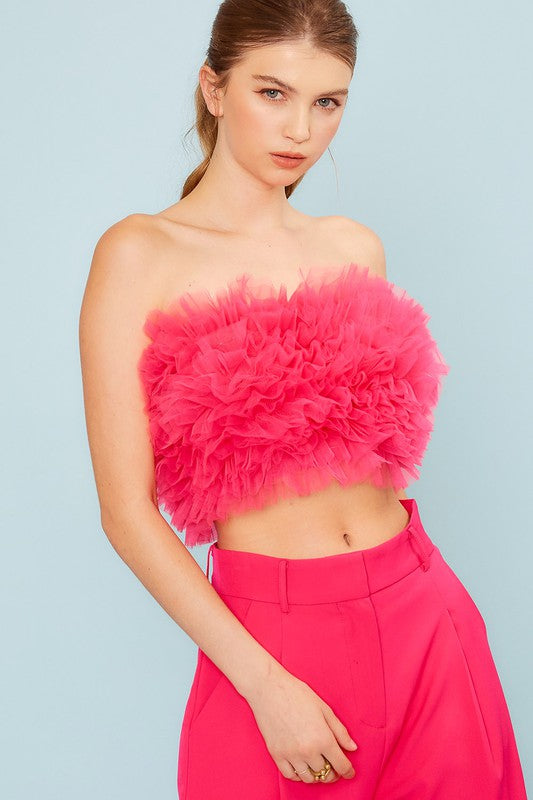 SET CONJUNTO ORGANZA GARDEN FUCHSIA