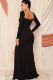 MAXI VESTIDO NEGRO CHANTAL MESH