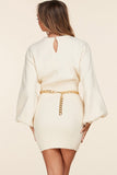 VESTIDO PERLA TEJIDO CREMA