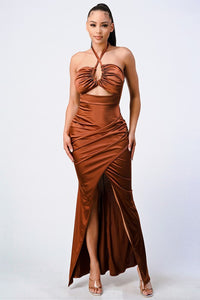 MAXI VESTIDO SORAYA SATIN BRONCE