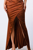 MAXI VESTIDO SORAYA SATIN BRONCE
