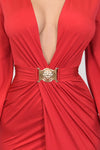 MAXI VESTIDO NUBIA ROSA/ORO