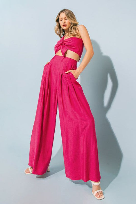 SET IVY MAGENTA PALAZZO