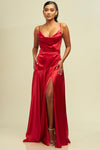 MAXI VESTIDO SATIN ROJO