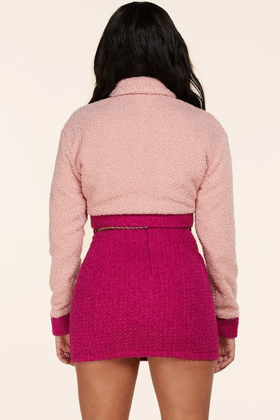 SET TED ROSA FALDA SACO