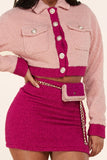 SET TED ROSA FALDA SACO