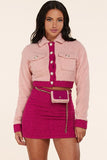 SET TED ROSA FALDA SACO