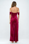 JUMPSUIT PALAZZO VELVET BERRY