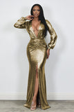 VESTIDO MAXI ZYANYA GOLD