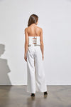 JUMPSUIT PALAZZO PIHU BLANCO  VOLANTE