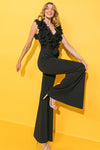 JUMPSUIT CAROL RUFFLE NEGRO