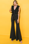 JUMPSUIT CAROL RUFFLE NEGRO
