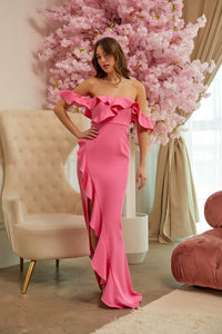 MAXI VESTIDO LAIDA ONDULADO ROSA