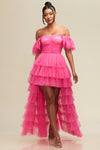 MAXI VESTIDO TUL GISELLE ROSA