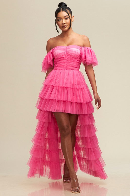 MAXI VESTIDO TUL GISELLE ROSA