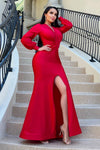 MAXI VESTIDO GISEM SIRENA ROJO