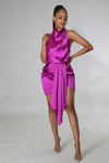 VESTIDO MAGENTA SATIN