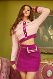 SET TED ROSA FALDA SACO