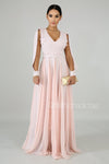 MAXI VESTIDO GALILEA PALO DE ROSA.