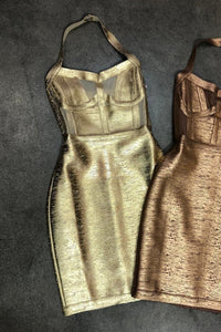 VESTIDO BANDAGE GOLDEN FOIL