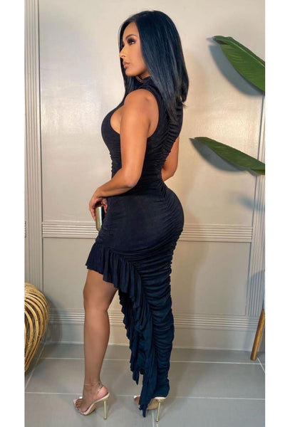 VESTIDO MEGAN IRREGULAR DRAPEADO