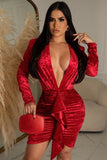 VESTIDO VELVET STAR ROJO