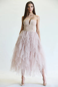 MAXI VESTIDO AITANA TULLE ROSA