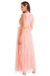 MAXI VESTIDO PIA TULLE PALO DE ROSA