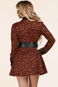 VESTIDO FAUX CAMISERO LEOPARDO