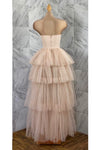 MAXI VESTIDO ALTAIR TULLE NUDE STRAPLESS