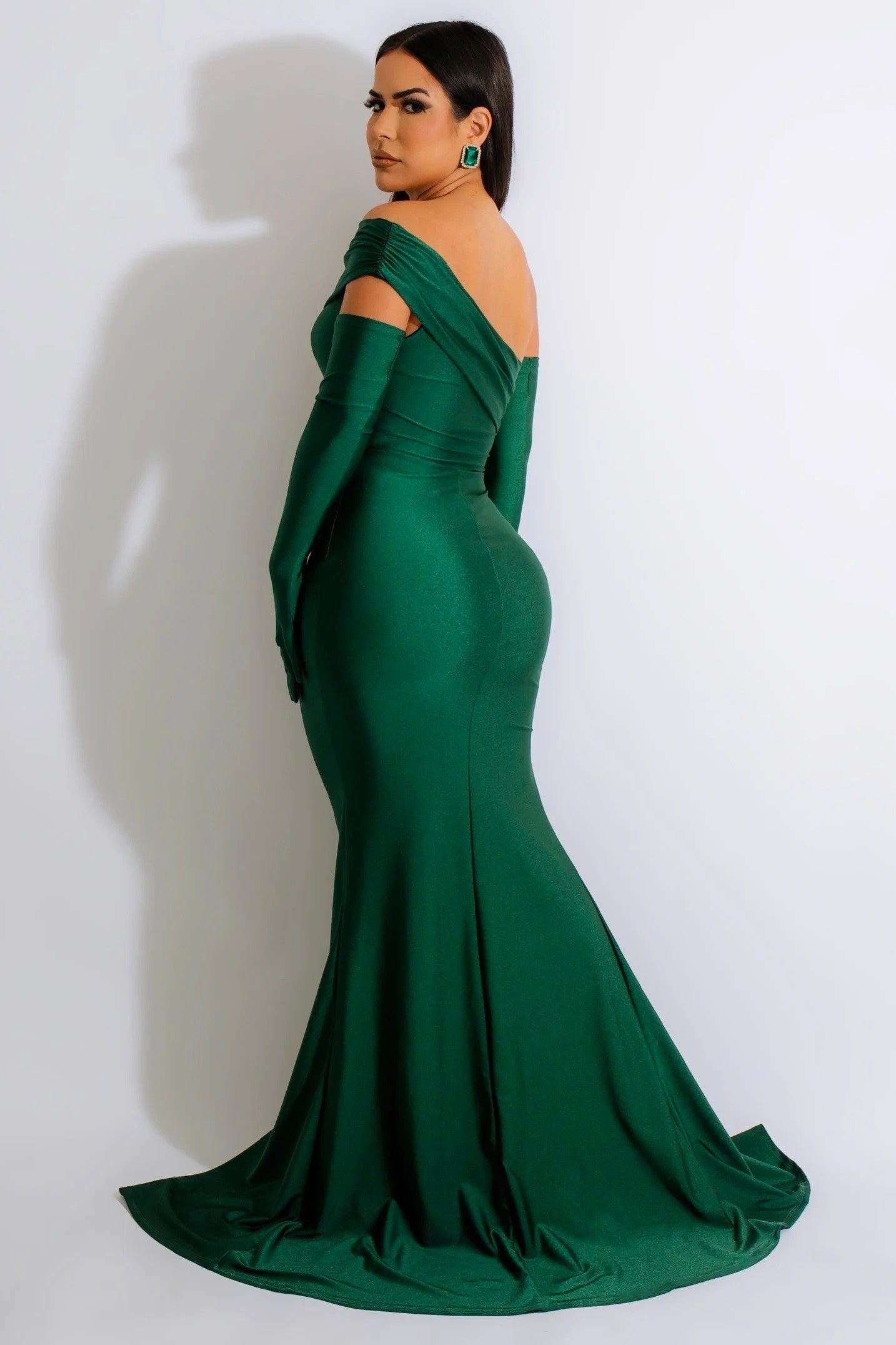 MAXI VESTIDO DYARA VERDE GUANTES