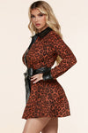 VESTIDO FAUX CAMISERO LEOPARDO